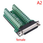 DB25 D-SUB Female 25Pin Plug Breakout PCB Board 2 Row Terminals Connector  b Mq