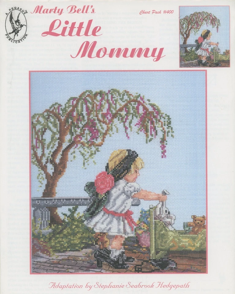Pegasus Marty Bell Little Mommy Girl Dress Up  Counted Cross Stitch Pattern - Image 1 of 1