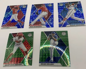 Lot 5 2021 Panini Mosaic Blue & Green Prizm. Max Scherzer, Monte Harrison RC usw - Bild 1 von 8