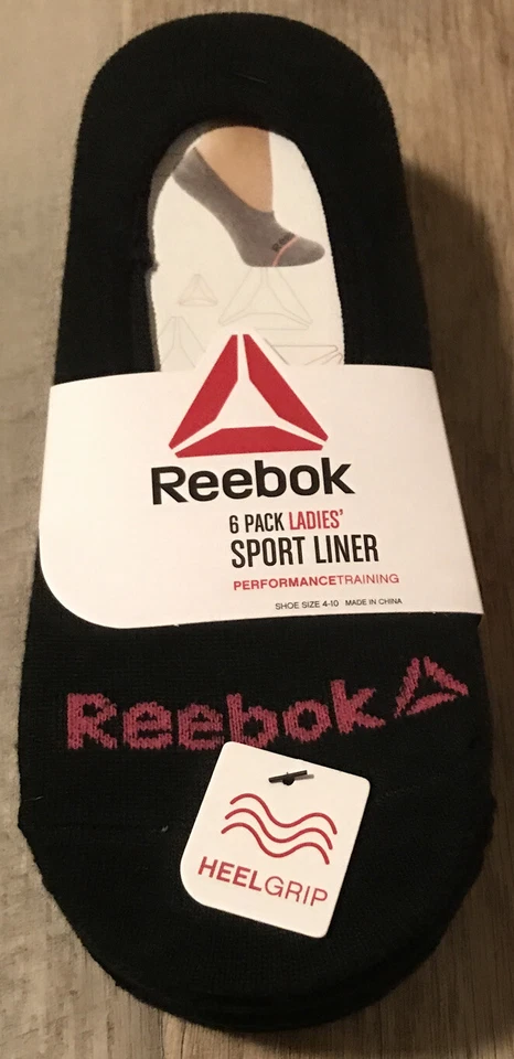 Reebok Ladies Performance 24 Pair Sport Liner No Show Socks Black