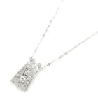 JEWELRY Diamond Necklace Pendant K18 WG White Gold Clear Used