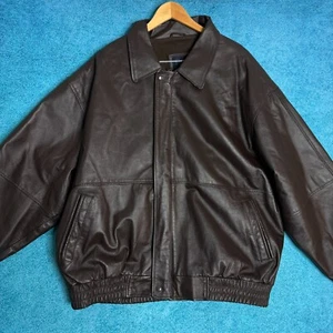 R&R Herren 4XLT Braun Lederjacke Vintage Klassisch 100% Leder Heavy Oversized - Bild 1 von 23