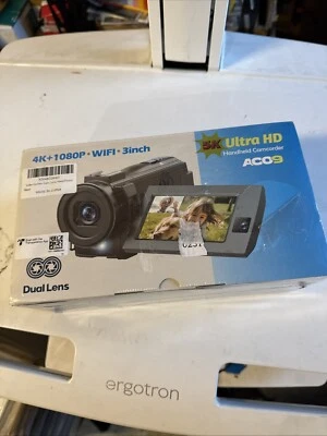 Videocámara Videocámara 5K UHD 56MP Doble Lente WiFi 16XZoom Cámara Digital, Trípode Foto 1 de 4