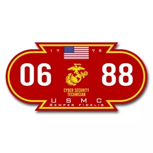 USMC 0688 MOS Decal - USMC Veteran Decal - Marine Corps - Devil Dog 3" Decal - Picture 1 of 1
