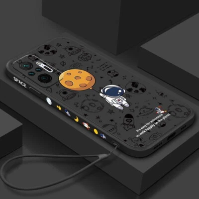 Funda con cordón de silicona para Xiaomi Redmi Note 13 12 11 Pro Mi 11T Astronaut Foto 1 de 4