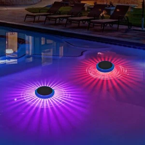 Floating Pool LightsSolar Pool Lights with RGB Color Changing IPX6 Waterproof... - Picture 1 of 7