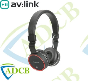 AV:Link schwarz Rauschunterdrückung drahtlose Bluetooth Kopfhörer, SD-Kartensteckplatz - Bild 1 von 4