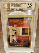 2007 Donruss Elite Extra Throwback Threads Autographs #12 Josh Vitters AU 12/25