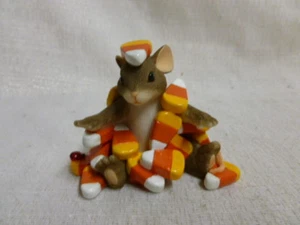 Charming Tails Candy Corn Caper 85/104 Fall Halloween Mouse - Picture 1 of 6