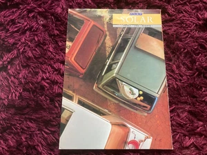 Fiat Panda, Uno & Regata Solar Limited Edition Brochure 1988, UK Issue Sept 1987 - Picture 1 of 1