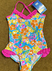 Zoggs Girl's Seaside Frill Swimsuit / Swimming Costume. 3-4 Years NWT