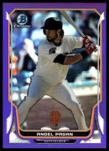 2014 Bowman Chrome Purple Refractor /150 Angel Pagan #177 - Picture 1 of 2