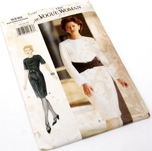 Vogue Woman Sewing Pattern 9330 Dress Pattern 1995 SZ 14-16-18 Uncut FF - Picture 1 of 5