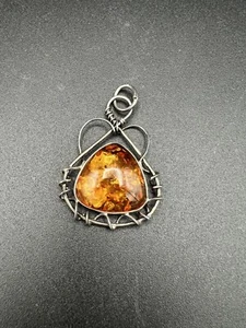 Silpada Bernstein Anhänger ausverkauft selten HTF 925 Sterlingsilber - Bild 1 von 6