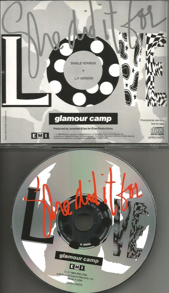Ric ocasek of the cars son GLAMOUR CAMP She Did it RARE SINGLE VERSION PROMO CD  Foto 1 de 1