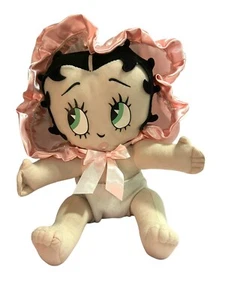 Baby Boop 2006 Plush Toy 28cm Height by Kellytoy Pink Bonnet Green Eyes - Picture 1 of 8
