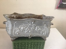 French Antique Cast Iron Planter/Jardiniere/ Urn 14” Wide Preowned