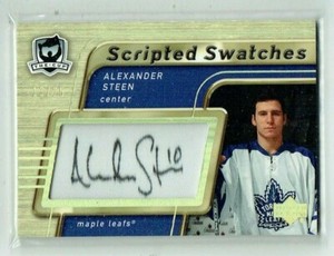 05-06 UD The Cup Scripted Swatches  Alexander Steen  /25  Patch  Auto