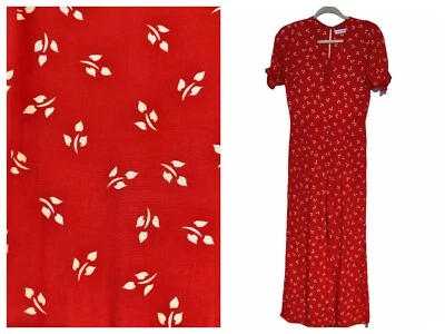 Mono Faithfull The Brand para mujer 2/XS rojo blanco mallory floral manga corta Foto 1 de 4