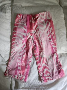 Lilly Pulitzer El Casa Loco Zebra Pink Pants 4T - Picture 1 of 11