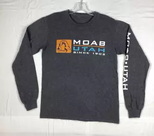 T Shirt Long Sleeve Gray Size Small, Moab, Utah, Arches - Picture 1 of 6