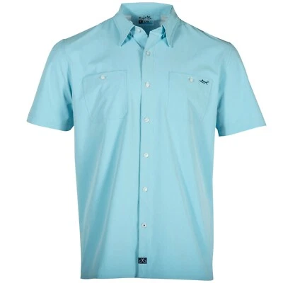 Salt Life Fishing Shirt Timeless Horizion UPF 30 Turq M Live Salty NWT - Image 1 of 4