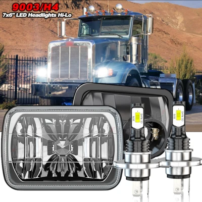 7X6 " 5X7" Inch Halo Projector LED Headlights H4 for peterbilt 365 367 2008-2017 - Image 1 of 4