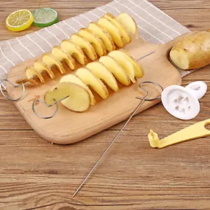 Cucumber Potato Carrot Spiral Slicer Rotating Potato Tart Hand Crank Cleaver - Picture 1 of 19