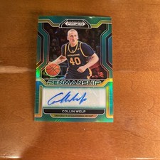 Collin Welp 2022-23 Prizm Draft Penmanship Green Refractor Rookie RC Auto
