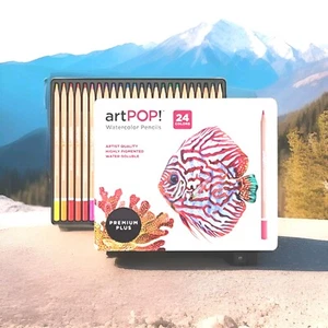 ArtPOP! Premium Plus Watercolor Pencils, 24 Vibrant Colors, Professional Artist. - Picture 1 of 3