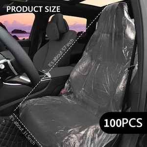 100 Pcs Disposable Car Seat Covers Universal Fit-Waterproof, Dustproof for Car - Picture 1 of 11