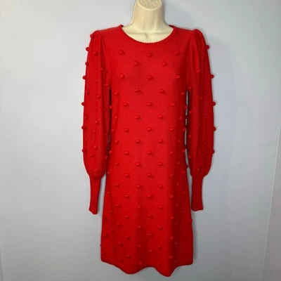 LILLY PULITZER Fern Gully Kippa Sweater Dress Red Scarlet Preppy Sz XS - Image 1 of 4