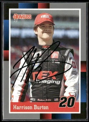 Signed 2021 Donruss #179 Harrison Burton Silver IP Auto - Image 1 of 2
