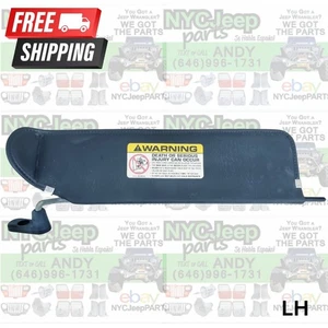 DRIVER LH 03-06 Jeep TJ Wrangler OEM Factory Sun Visor Shade BLACK 1pc - Picture 1 of 15