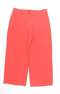 Marks and Spencer Women's Pink Wide-Leg Trousers Size 16 - Picture 1 of 12