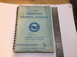 Gebrauchtes Pratt & Whitney mehrsprachiges Strahltriebwerk technisches Glossar 1972 - Bild 1 von 21