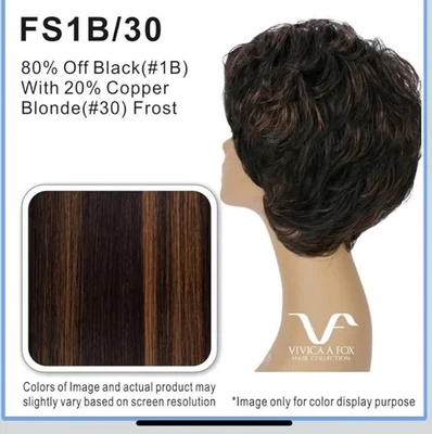 Vivica A Fox JOLEEN-V Pure Comfort Synthetic Fiber Cap Wig FS1B/30 - Image 1 of 4