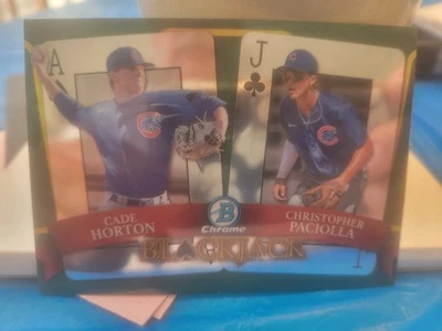2022 BOWMAN DRAFT BLACKJACK #BJ3 CADE HORTON/CHRISTOPHER PACIOLLA  Mint - Image 1 of 2