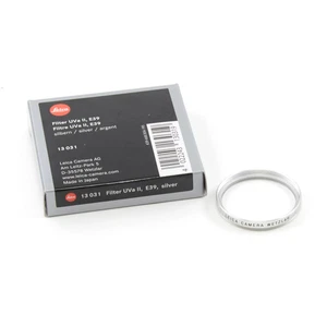 LEICA E39 UVA II FILTER SILVER + BOX 13031 #5527 - Picture 1 of 5