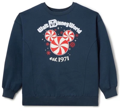 XL Sweatshirt Walt Disney World Mickey 2025 Peppermint Christmas Pullover - Image 1 of 2