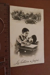 tolle alte Karte - La lettera a papá - Italien , Panzer 1941 als Feldpost gelauf - Picture 1 of 3