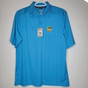 Polo UPS Uomo Taglia Small Aspen Blu Logo Manica Corta - Nuova con etichette  - Foto 1 di 3