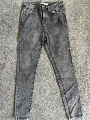 Ladies Grey/black Denim Skinny Jeans Size 12 - Image 1 of 4