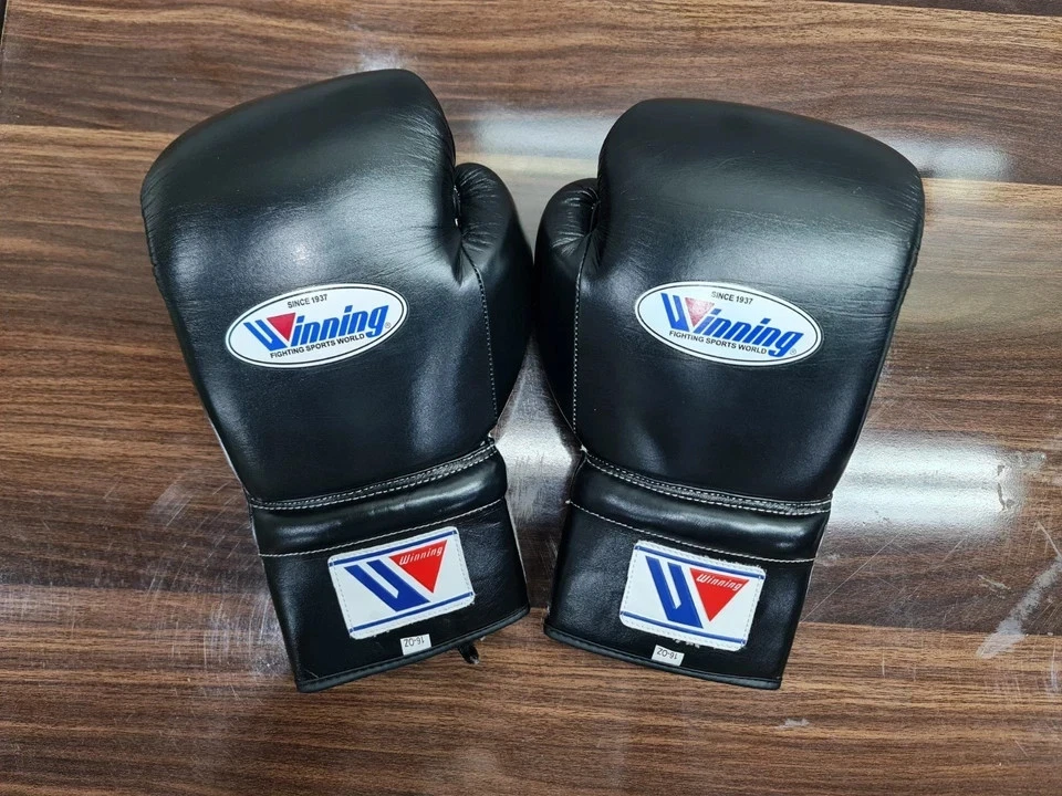 Winning Black 16 oz. Weight Boxing Gloves for sale | eBay
