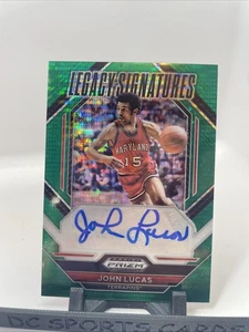 Prizm Draft Picks 2023 John Lucas Legacy Signatures #LS-JLM Green Pulsar Auto - Foto 1 di 2