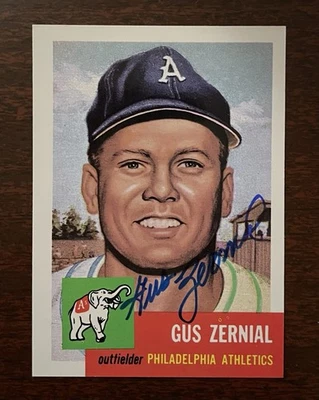 1991 Topps Archives 1953 Set - Gus Zernial #42 Autographed Dec. 2011 - Image 1 of 3
