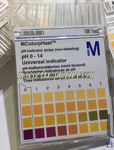100 tiras/caja MERCK pH papel de prueba pH 0-14 Nº de producto 1.09535.0001 - Imagen 1 de 5