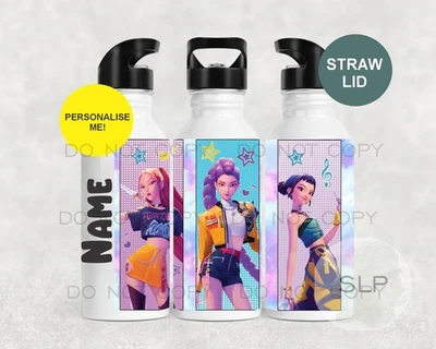 SPOTTED LIZARD PRINTS Personalised Kpop Demon Hunters Water Bottle Kids Drink School water bottle