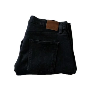 Pantalones de mezclilla R.M Williams negros lavados cintura alta pierna recta damas talla 34 - Imagen 1 de 11
