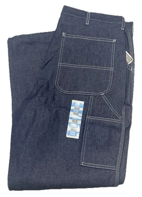 Jeans de trabajo vintage Sears Roebucks para hombre 38x30 azul carpintero martillo lazo Foto 1 de 4